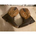 El Dorado Brown Leather Square Toe CowboBoots Western MEX 21 US Women 4 Youth 4 Size undefined Photo 5
