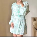 House of Harlow revolve Ajay Blue casual Long Sleeve Dress $160 boho fall Green Size XS Photo 1