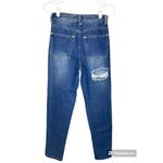 Pretty Little Thing  Cheeky Ripped Mom High Waisted Straight Blue Jeans Size 6 Photo 1