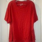 Terra & Sky  Red Scoop Neck Short Sleeve Tee size 3X Photo 0
