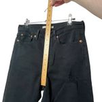 Levi's Levi’s Premium Wedgie High Rise Straight Leg Frayed Hem Black Jeans Women’s 28 Photo 10