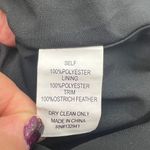 Amanda Uprichard Kieran Dress Sequin Black Mini Ostrich Feathers Photo 7