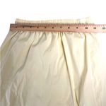 Vintage Butter Yellow White Lace Half Slip Nylon Side Slit Mini Skirt Medium Photo 6