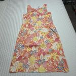 Talbots  Tropical Fruit Floral Sheath Dress Sz 12 Orange Coral Pink & Yellow NWT Photo 7
