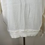 Free People  Santa Clara Waffle Knit Thermal Long Sleeve Top in Alabaster White Photo 5