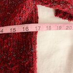 Anthropologie Pins & Needles Red Chunky Knit Short Sleeve Cardigan Size Medium Photo 3