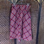 Vintage Schrader Petites Plaid Skirt and Top Set Size 8P Red Photo 5