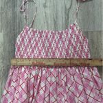SWF A Line Dress in Cottage Pink Plaid Cotton Smocked Sundress Size‎ Small Photo 4