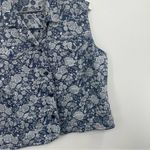 Vintage Y2K Denim Floral Button Up Shirt Size Large Early 2000s Photo 1