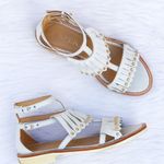Aperlai women’s Loula white leather studded fringe sandal size IT 35 US 5 Photo 13