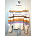 Rebecca Taylor  Fluffy Stripe Pullover Sweater Photo 4