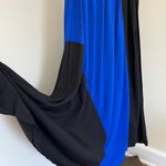 Vintage 90’s colorblock pull on stretch waist semi sheer maxi skirt Black Size L Photo 3