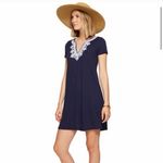 Lilly Pulitzer Maisy Swing T-Shirt Dress True Navy Blue Embroidered Size XL Photo 9