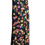 Sleeveless Sweetheart Maxi Sun Dress M Black Floral Adjustable Straps Shirring Size M Photo 2