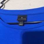 Worthington Royal Blue Dress Long Sleeve Midi ruched side stretchy sz Large Photo 4