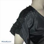 Attention silky lace trim belted dress Photo 1