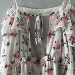 Topshop  Floral Ruffle Long Sleeve Open Back Spring Romper Photo 2