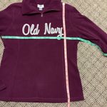 Old Navy LOGO Burgundy 1/4 Zip Long Sleeve Fleece Photo 4