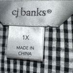 cj banks  cute sleeveless black and white checkered top with ruffle up front! Photo 8