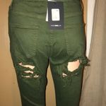 FashioNova Green Distress Jeans  Photo 1