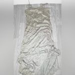 Mahina  Women’s Light Green Satin Slip Dress Photo 2