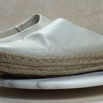 Vince Ulla Espadrille Mules Platform Leather Slides Casual Shoes White 9.5M Photo 0