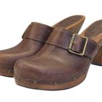 MIA  Vintage Leather Clogs GUC Size 9M  S3746 Photo 4