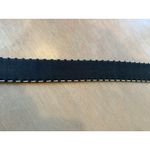 Belt OSFM Metal Silver Tone Elastic Stretch Oval Buckle w/ Enamel & Bling Vtg Photo 5