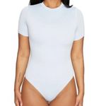 Naked Wardrobe The NW Crew T Short Sleeve Bodysuit in Periwinkle NWT Size Large Photo 0