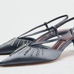 ZARA  RHINESTONE SLING BACK HEELS Photo 0