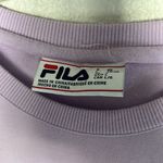 FILA EUC Lavender Long Sleeve Crew Cotton Sweatshirt with Pockets Sz. L Photo 1
