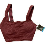 GAP GapFit Eclipse Maroon Sports Bra Womens Small Star Pattern NEW Red Photo 0