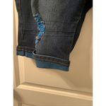 Be Girl Women's Plus Size 16 Blue Capri Jean Shorts Pockets Destroyed Distressed Photo 7