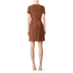 Slate + Willow  Rust Brown Silk Leopard Print Dress Photo 4