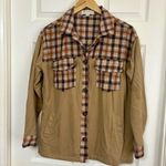 No Comment Tan plaid shacket Size Medium Photo 0