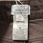 Mud Pie  size XS brown Felix corduroy jeans side slit hem classic cut zipper close Photo 5