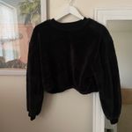 Apparis Harlow Fleece Cropped Crewneck Sweatshirt in Black Size Small/Medium Photo 1