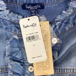 Splendid  Blue Chambray Denim Long Sleeve Ruffle Trim Blouse Top NEW M Photo 4