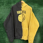 Nirvana Nevermind Grunge Band Split Dye Oversized Hoodie 3XL Photo 0