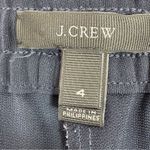 J.Crew Elastic Waist Cuffed Drapey Crop Pants Navy Blue 4 Pull On Photo 5