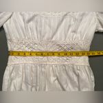 Vintage Lace Maxi Gown, Bell elbow‎ length sleeves, square Neck, size 11/12 White Photo 7