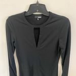 Aritzia  Wilfred Free Black Keyhole V-Neck Long Sleeve Mini Dress Photo 5