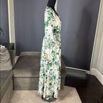 Women’s Floral Maxi Dress 3/4 Sleeve Empire Waist Button Front V Photo 2
