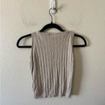 AMI Paris Alexandre Mattiusi Knit Creme Sweater Vest Fall Layering Size S Red Photo 5