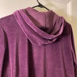Lord & Taylor Velour Full Zip Hooded Sweatshirt Purple Sz Medium Photo 7