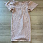 Nation Ltd  Mallory Flutter Sleeve Dress Light Pink V-neck Cotton Size XS Photo 4