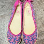 UGG  Women's Tassy Marrakech Espadrille Printed Slip On Canvas Shoe Pink Size 7.5 Photo 0