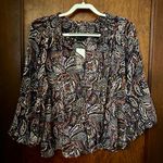 Evereve NWT  X Sanctuary Breezy Smock Neck Blouse Size S Photo 2
