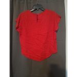 Danielle Nicole Danielle B Women's Medium Red Blouse, Vintage Top, Casual, Flax Rayon Blend Photo 1