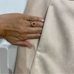 THML  Cream Faux Suede Asymmetrical Skorts Sz M Photo 4